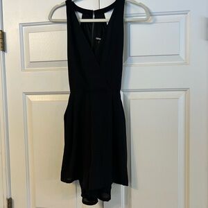 Express Black Backless Romper